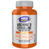 NOW Sports Arginine & Citrulline 500 mg / 250 mg - 120 Veg Capsules